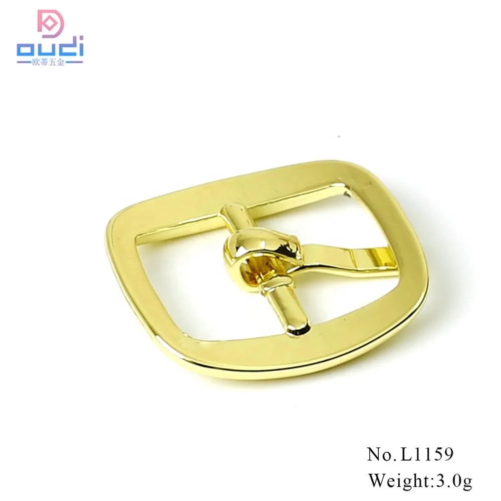 simple design gold plated metal shoe buckle small pin belt buckles strap for sandal decorative buckle parts