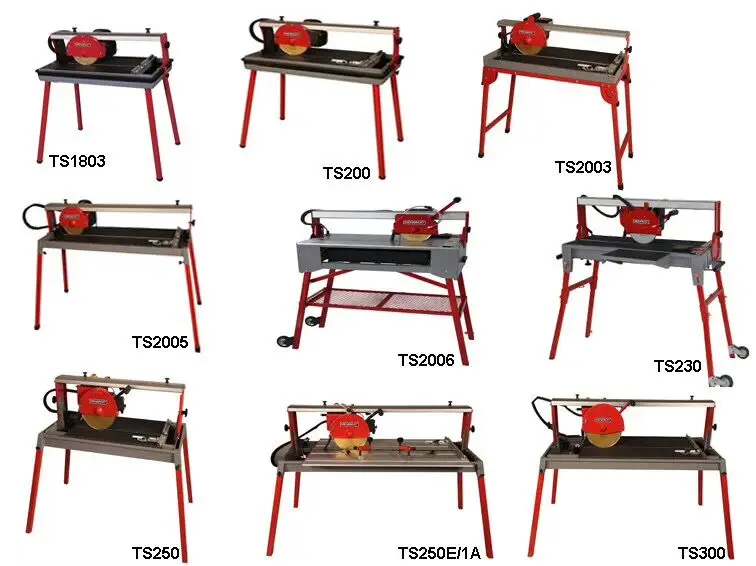 TS200 Wet Tile Cutter Rail Saw Stone Working Sawing Machine