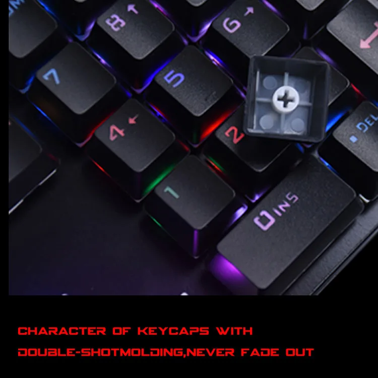 RGB Backlit nordic spanish korean keyboard mechanical gaming keyboard
