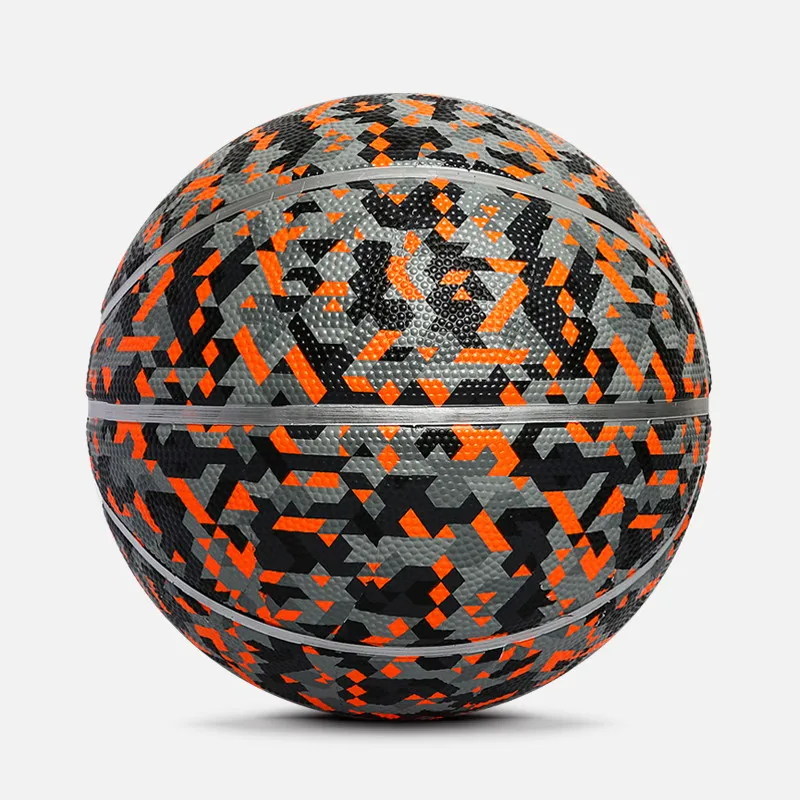 China Custom Logo Size 5 6 7 Vibrant Colorful Outdoor Sports Goods Rubber Basketball Ball In Bulk