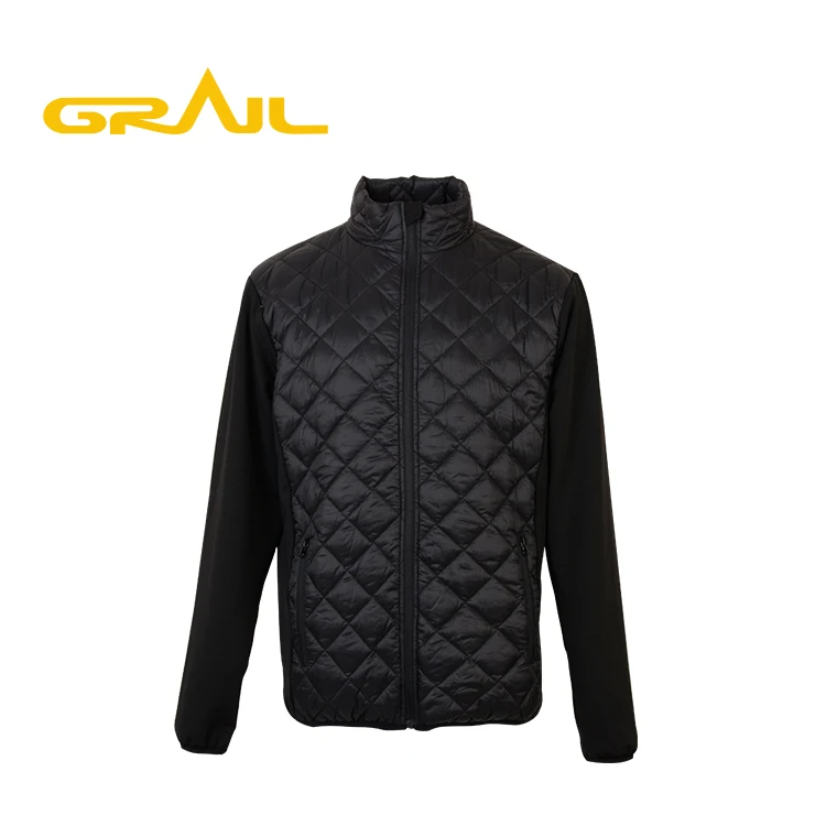 Hot selling fashion long sleeve custom black hybrid jacket men winter coat