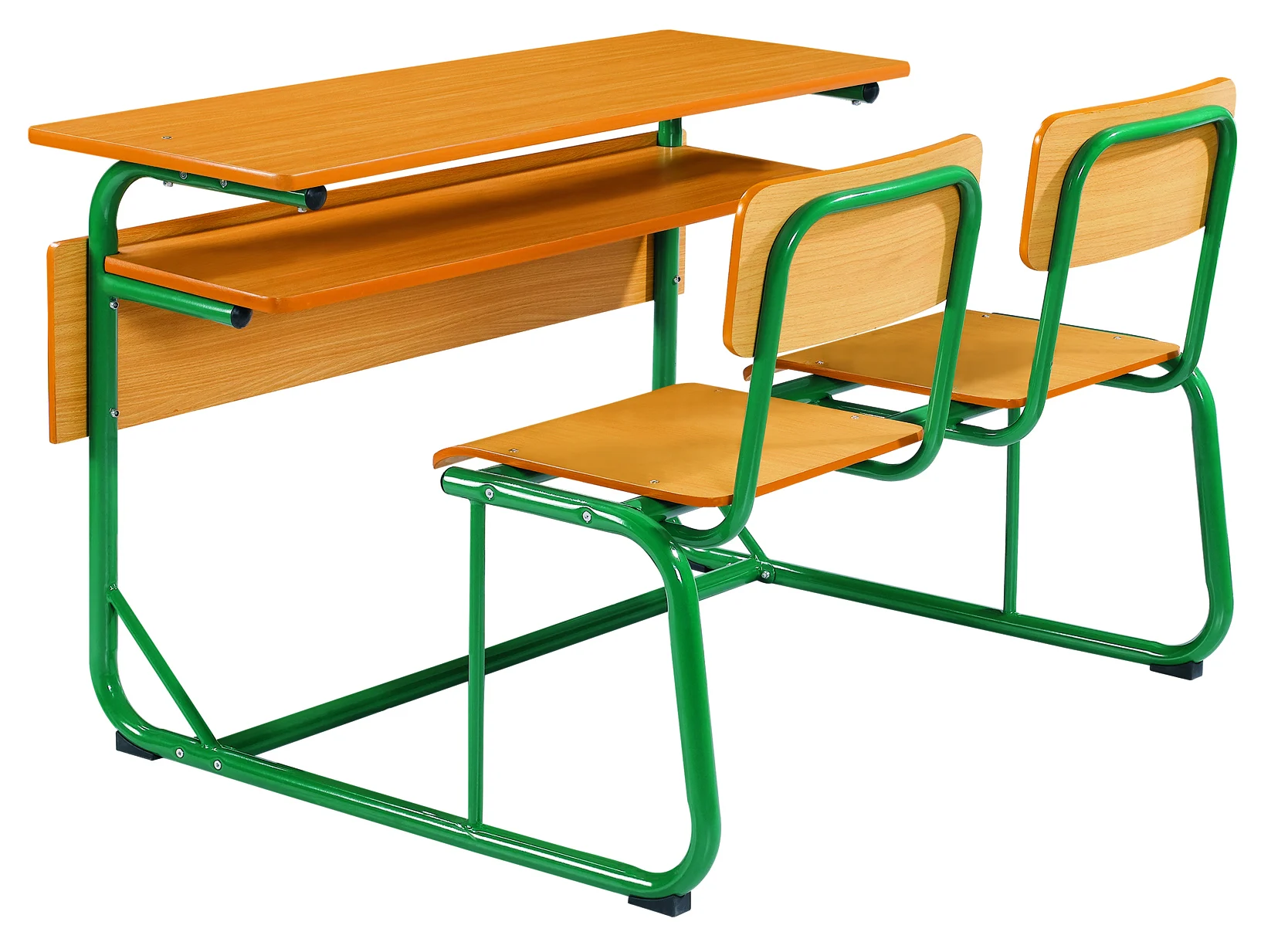 
Good price double student Werzalit board desk chair 