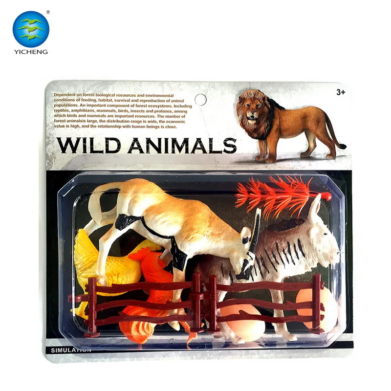 Китайская фабрика оптовая цена пластиковый набор игрушек для животных в джунглях