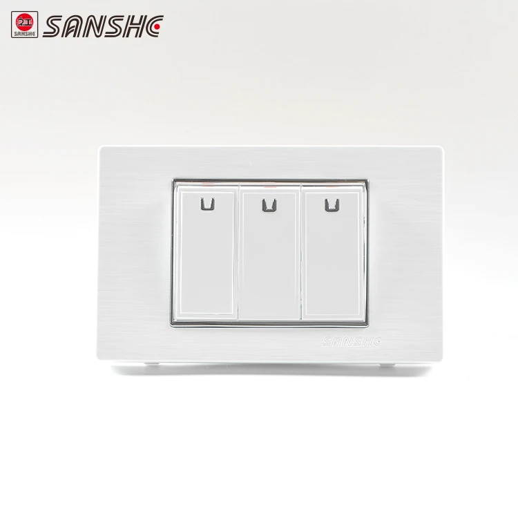 SANSHE светодиодный кнопочный настенный домашний световой переключатель