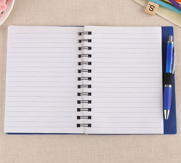 Custom logo PP Cover Notebook Eco Spiral Notepad With