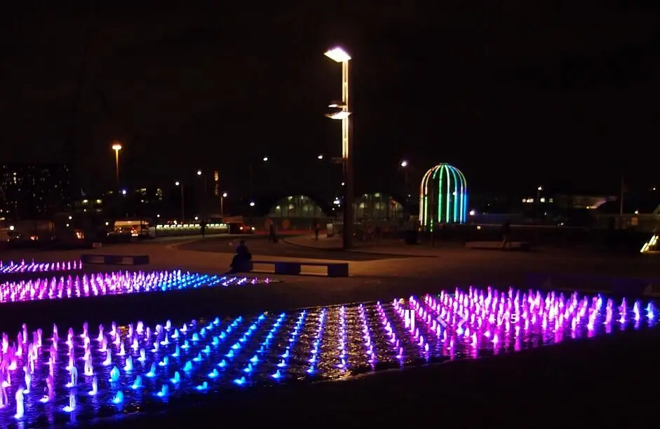 OutdoorIP68 316lss dmx  RGB 12 volt  fountain nozzle submersible led fountain lights