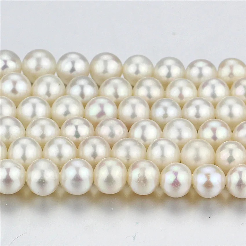 Натуральный пресноводный белый кремовый круглый жемчуг 7-8 мм AA оптом