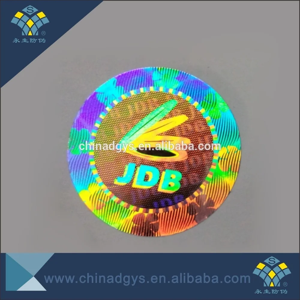 Custom logo colorful honeycomb waterproof 3D hologram paper sticker/label/tape for brand protection