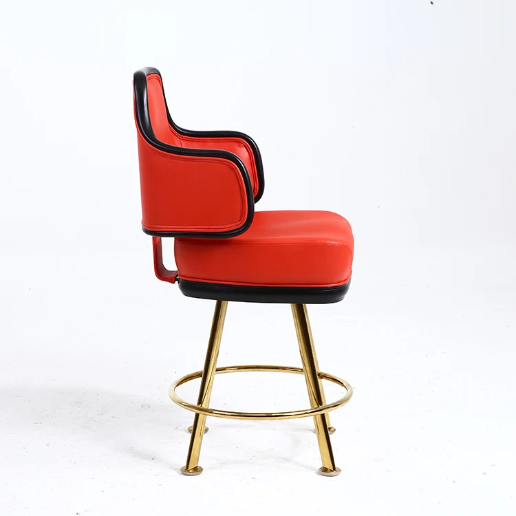 Недавно разработанный барные табуреты с спинками современный казино сидения мебель казино кожаный стул