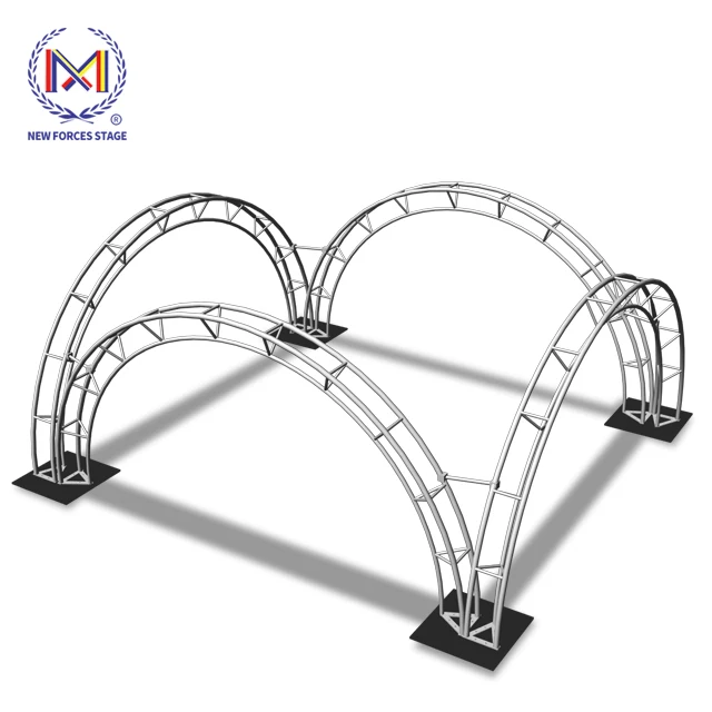 Round Semi Circle Roof Decoration Concert Stage Lighting Truss
