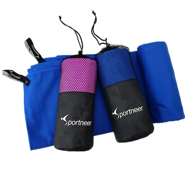 High Water Absorb Microfiber beach bath towels with net bags