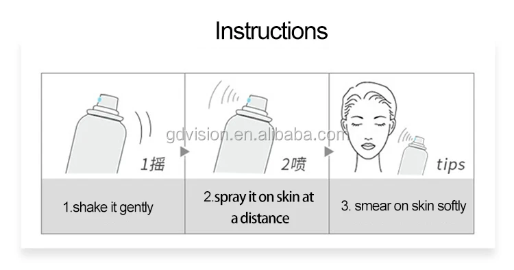 Частная торговая марка SPF 50 + мгновенный отбеливающий Солнцезащитный спрей