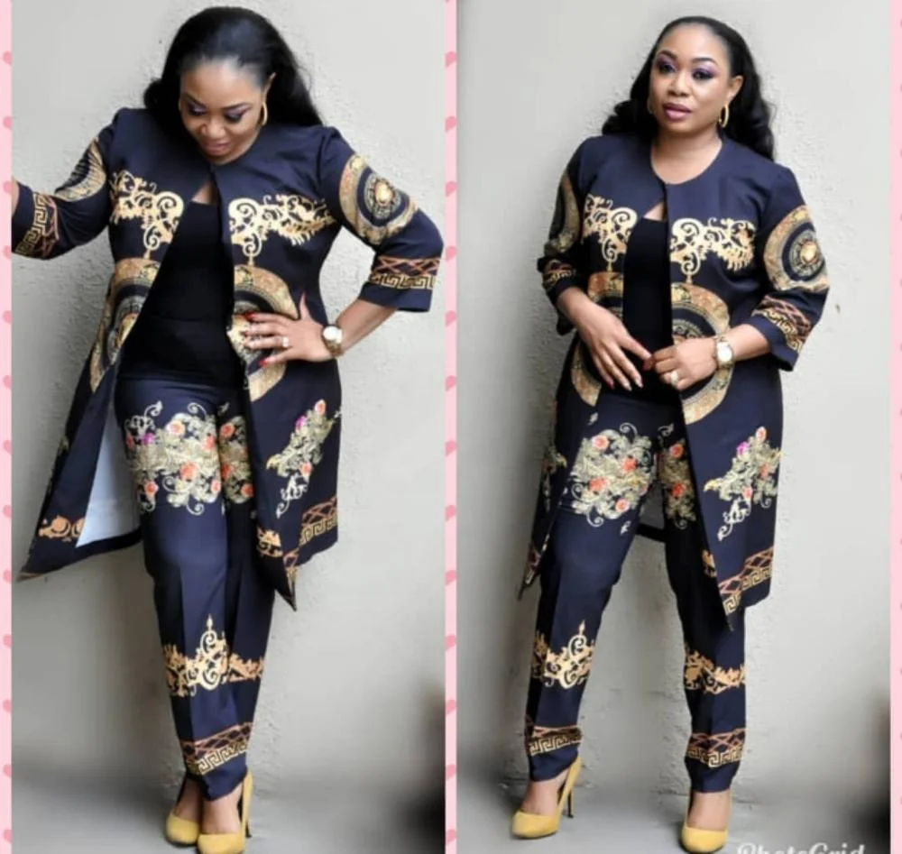 Африканские костюмы больших размеров, женские костюмы, модный костюм с цифровым принтом