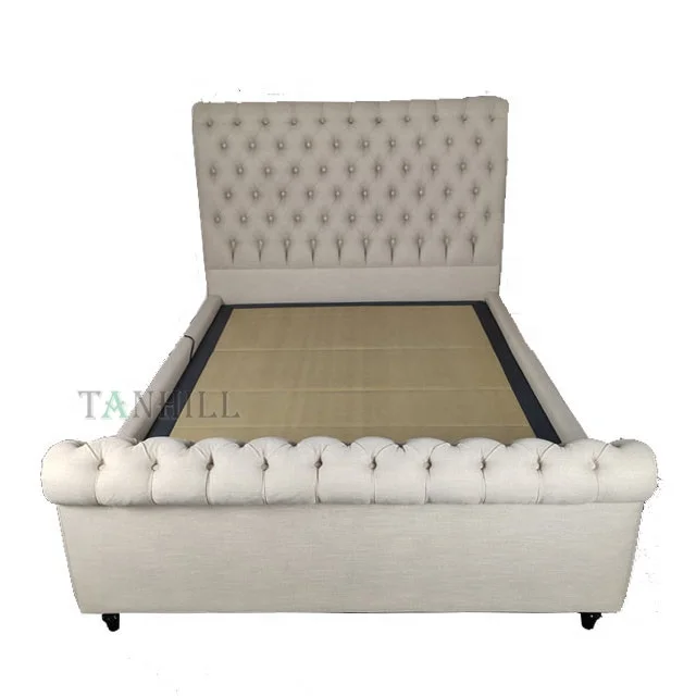 Button tufted headboard with fabric upholstered for home furniture