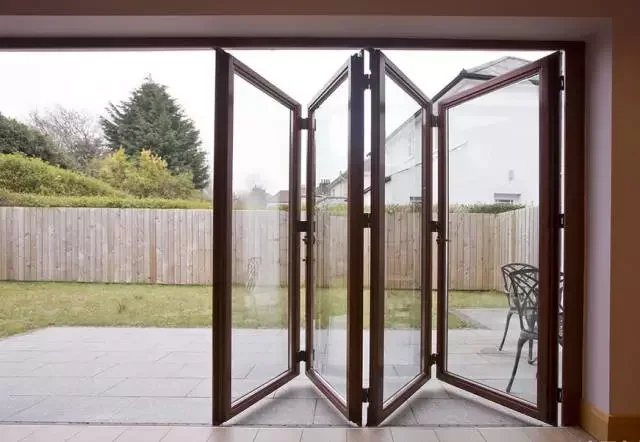 High quality frameless exterior aluminum stainless steel glass folding door system