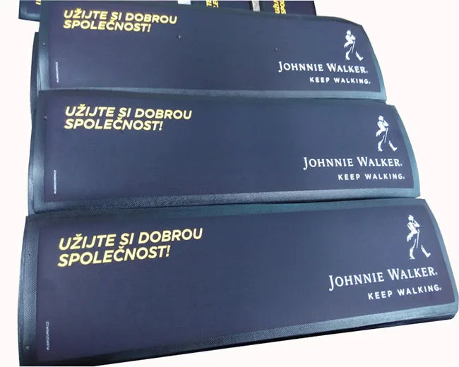 Индивидуальные Sedex 4 столба AB Inbev продвижение фирменный логотип нитрил бар бегун и бар мат, нетканый материал бар бегун