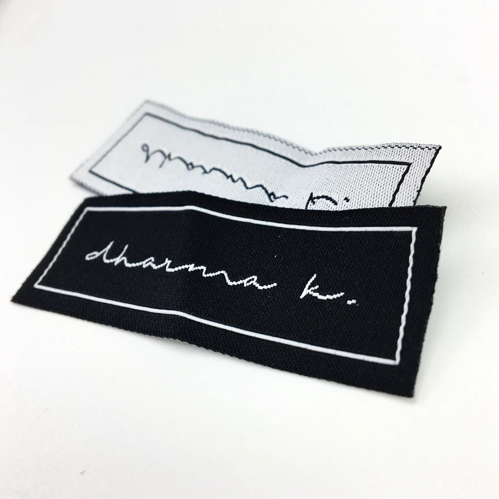 Garment Labels and Tags Polyester Fabric Woven care Labels For Clothing