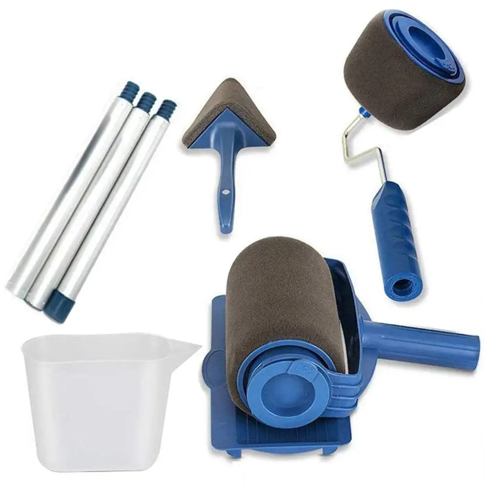 Paint Roller Set with Sticks Paint Roller Pro Transform Room Decorate Runner Tool Painting Brush Set
