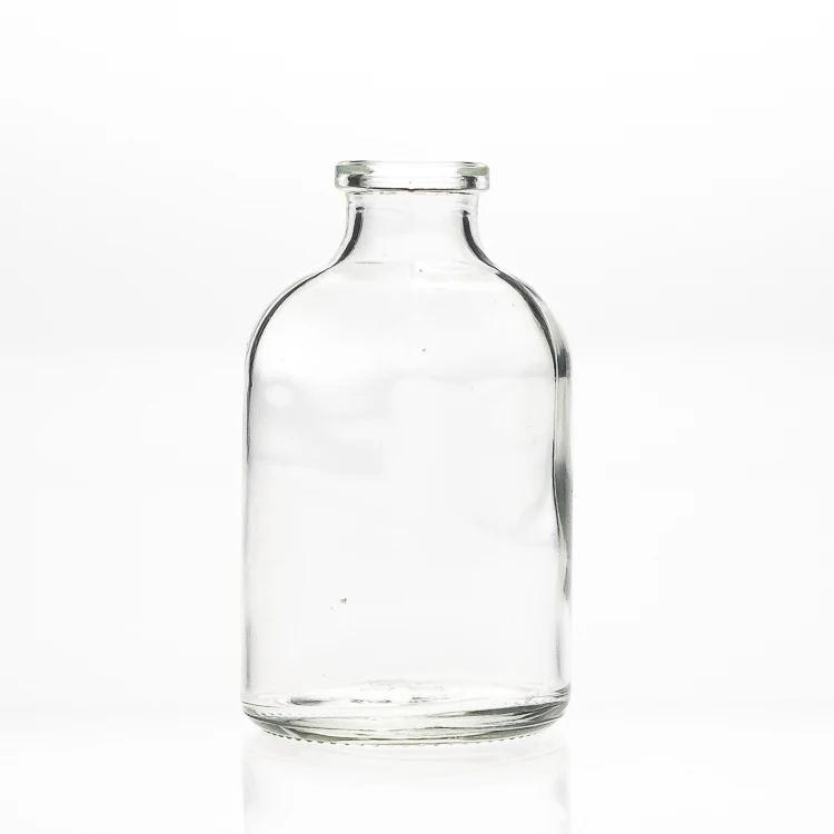 50ml clear glass vial penicillin glass bottle