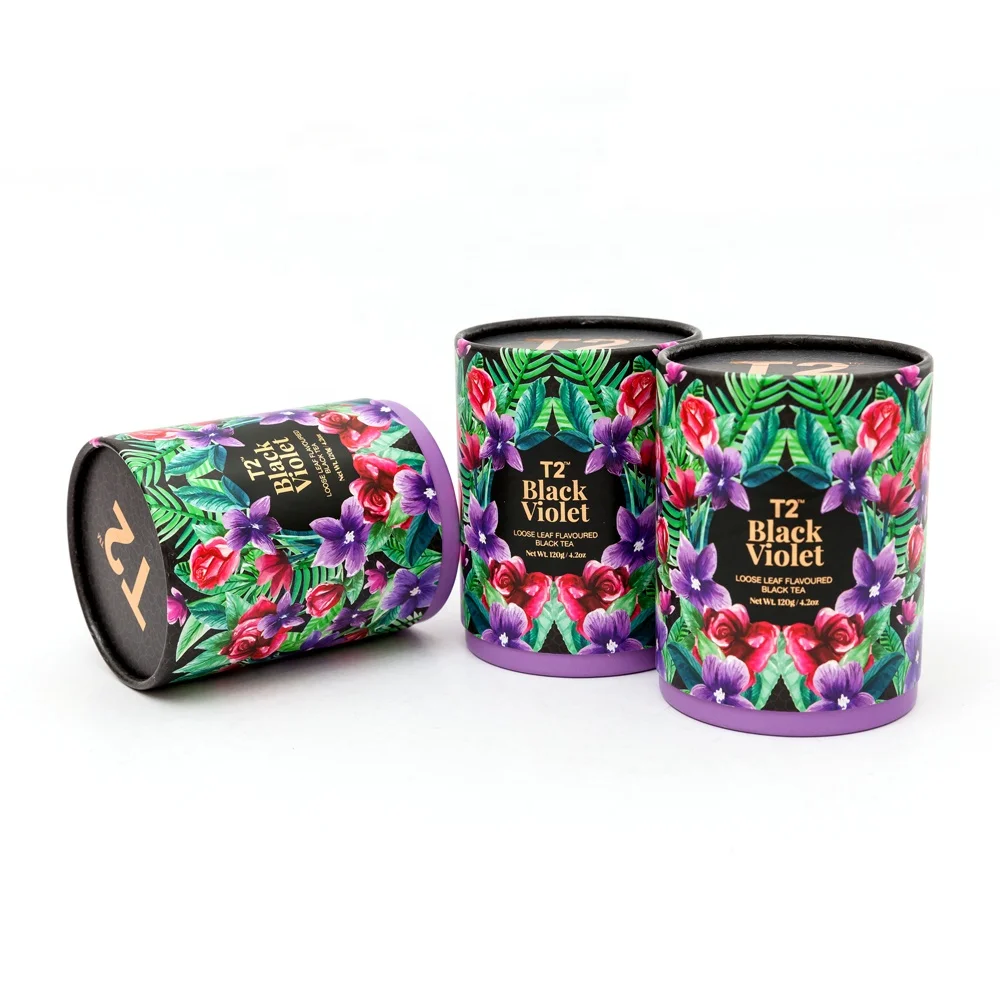 Decorative Loose Leaf Tea Paper Canister Herbal Tea Tube Box Wholesale