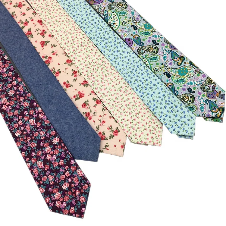 
Идеальный подарок мужской повседневный формальный 100% хлопок цветочный принт тонкий узкий цветочный галстук 