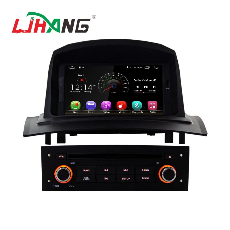 LJHANG 1din touch screen android 12 car dvd player  For Megane Fluence 2002-2008 Multimedia  Radio gps navigation audio system