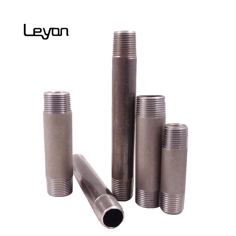 Carbon Steel Pipe Fitting Schedule 40 Nipple  NPT Male Black Finish 1/2 inch x18 inch carbon steel pipe nipple