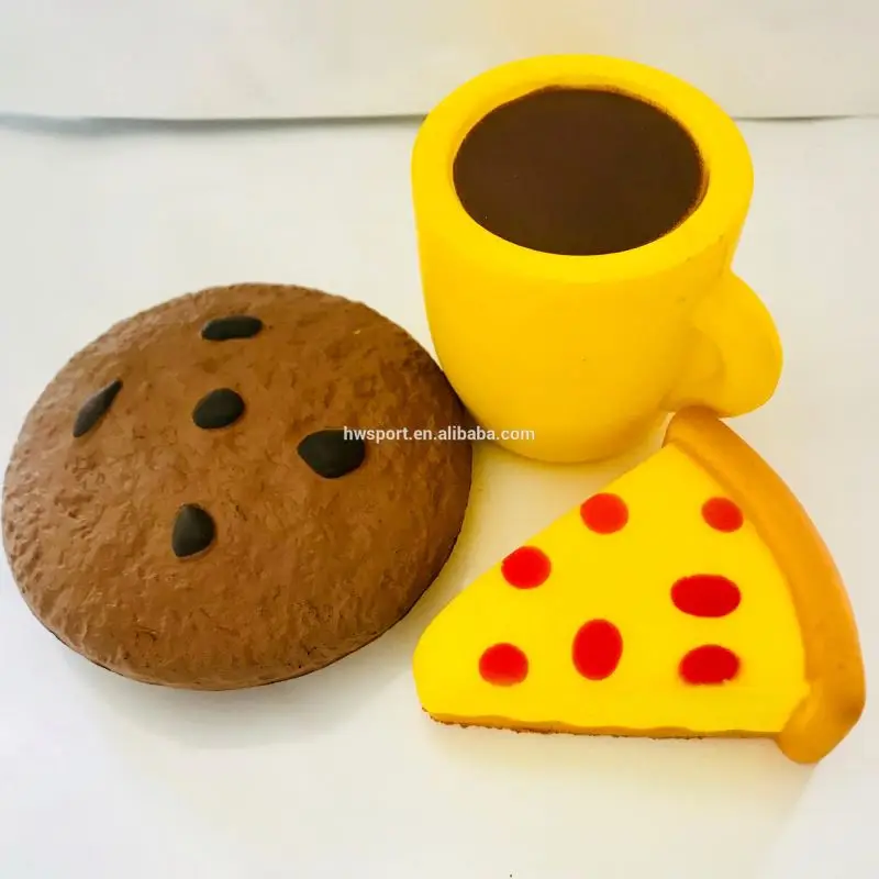 Cheap decompress food toys funny bread shaped stress relief toy soft pu foam squishy bread high quality slow rising food toys