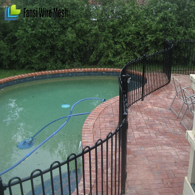Factory 3rails outdoor residential retractable pool fence panels