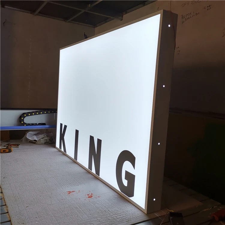 Stainless Steel Shaped Advertising Light Boxes Outdoor Sign