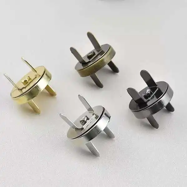YK 3698  hot sale bag accessory hardware round magnetic buckle with customized sizes
