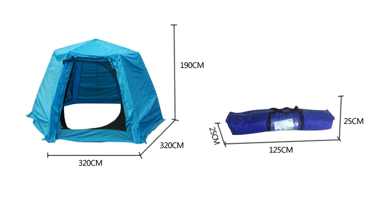Promotion 4-6 person double layers automatic huge glamping party tent igloo camping tent