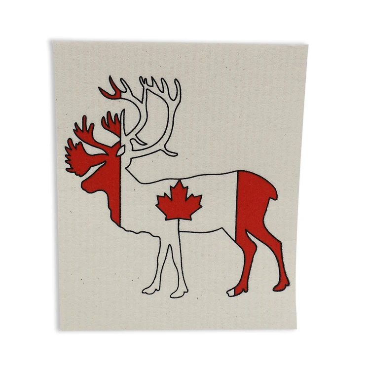 Изготовленная на заказ Экологически чистая шведская кухонная целлюлозная салфетка для посуды с принтом