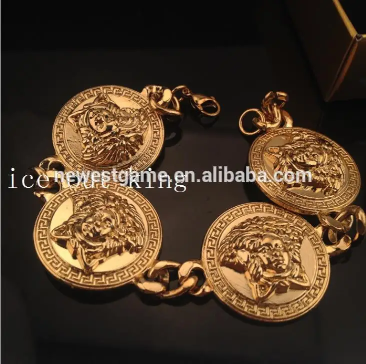 
Top Quality club head Pendant Necklaces For Men 2017 Hot Hiphop Jewelry Gold Plated Luxury Accessories bracelet 