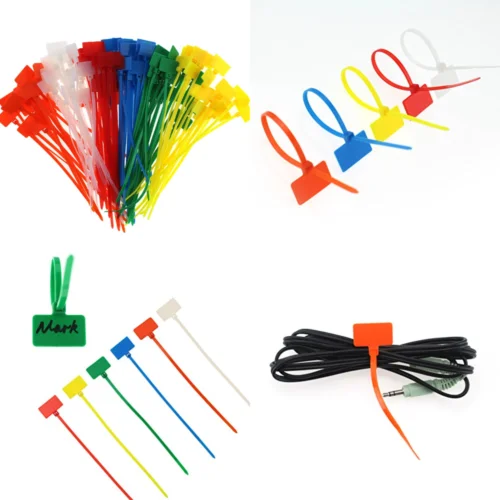 2.5mmx70mm Self-locking Marker Nylon Cable Ties Zip Tie cable tie sticker Black Wire