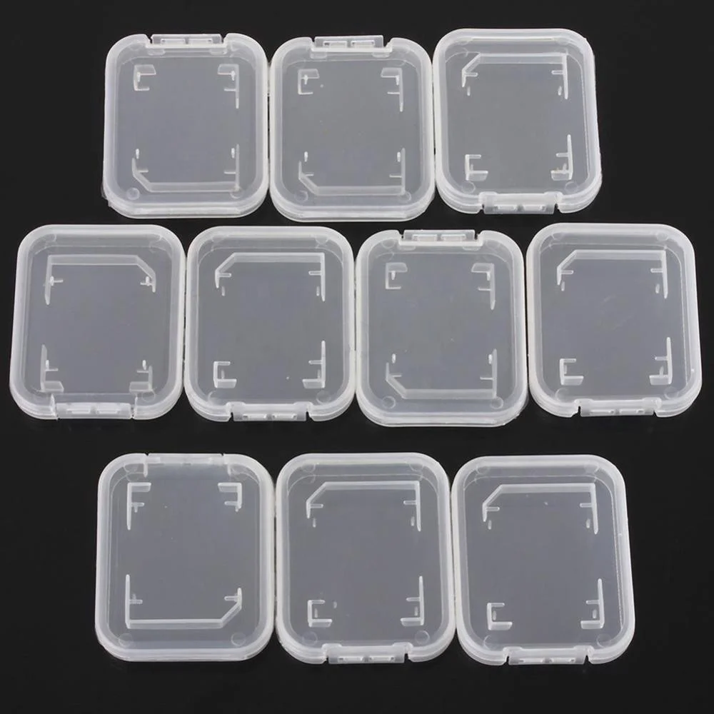 Good Quality PP Material Single SD Card Plastic Case Memory card case
