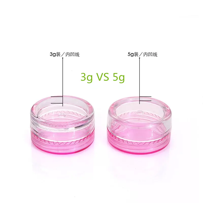 
3g 5g colorful Plastic PS cream jar ,Small capacity powder jar, eye shadow/cream jar 