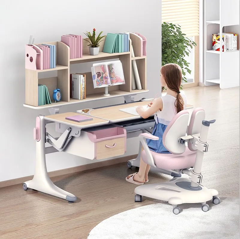 
L12a Standard size children bedroom furniture wooden study table for Kids children study table and chair set 