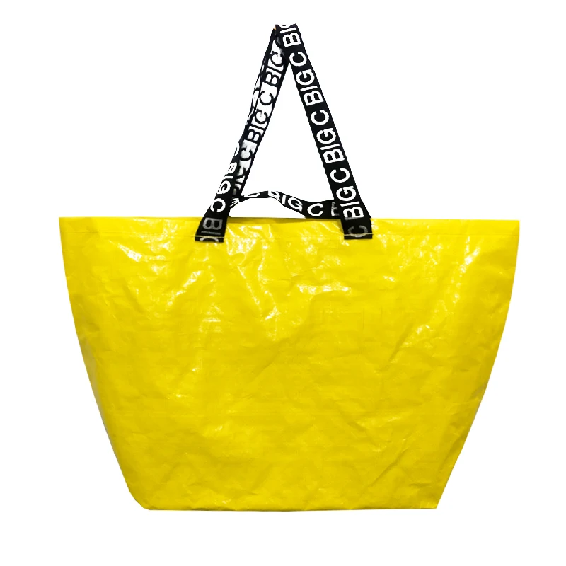 
Frakta Outdoor Recycle PE Woven Shopping Large Utility Side Tote Bag 