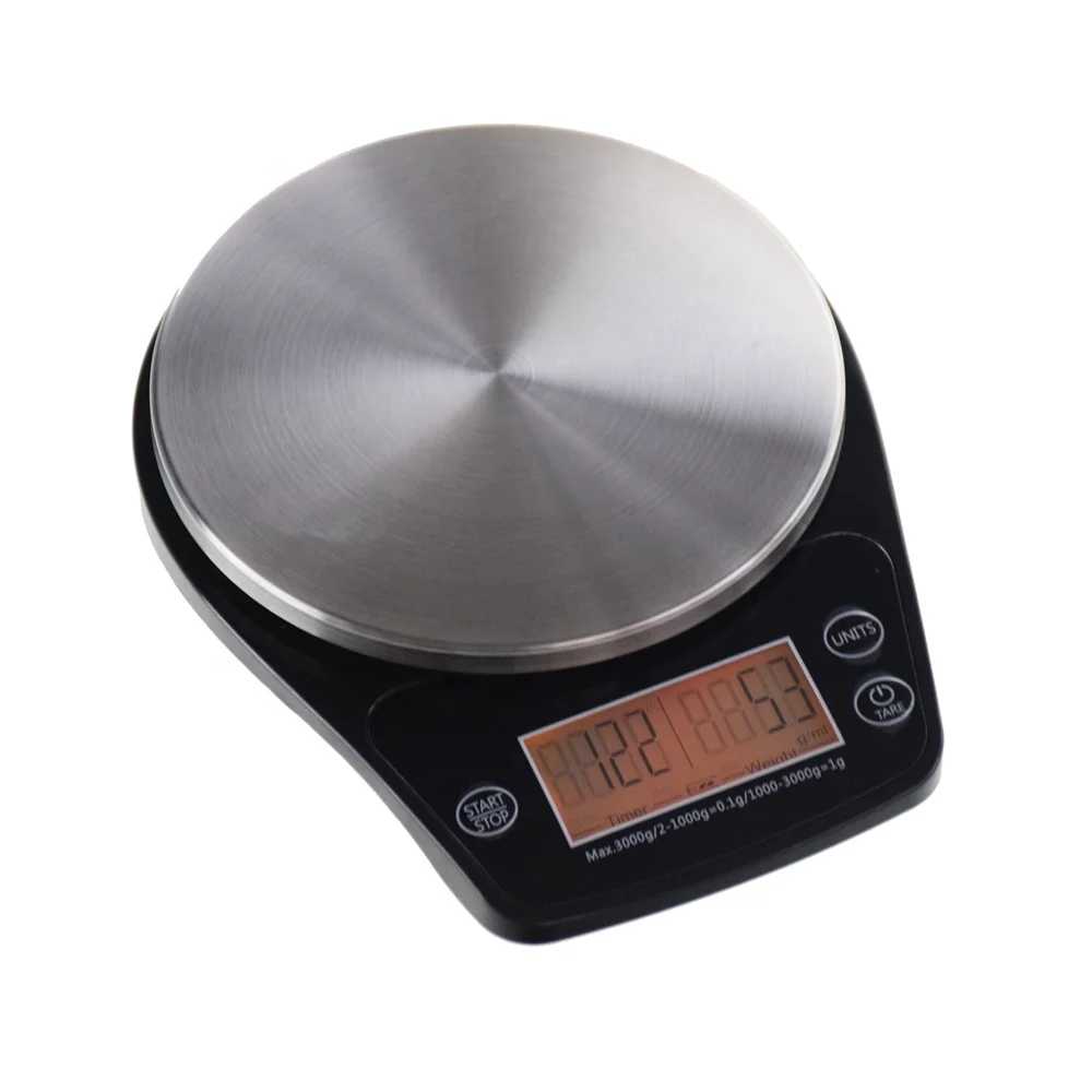 
Ecocoffee V60 barista Timing Scale 0.1-3000g Kitchen Scale with Timer American Coffee Maker Accessories 