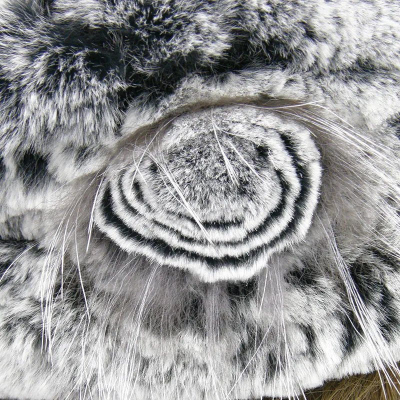 Personalised french fur beret knitted woman hat