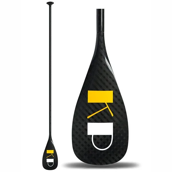 12k glossy black plaid grain carbon sup paddle for body board