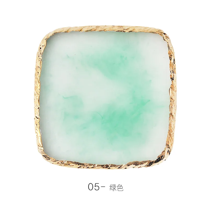 Finger Nail Art Color Display Resin Palette Plastic Painting Tray Crystal Resin Palette