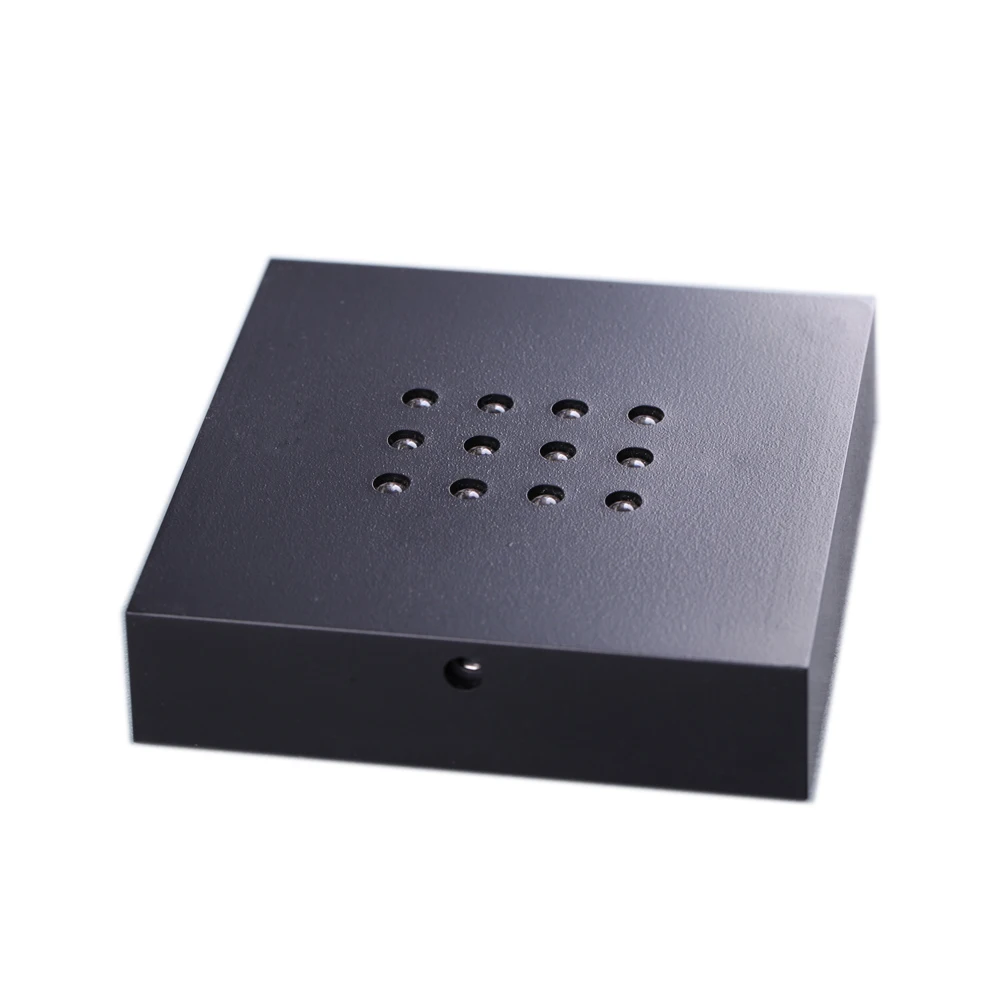 
BOSHI Plastic square engraving 3d crystal cube with led light base 