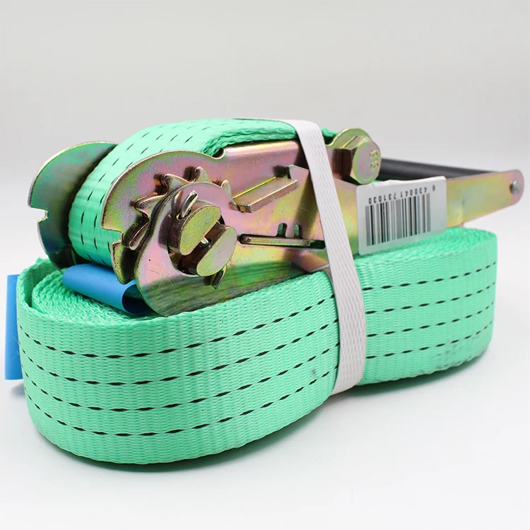
2' 50mmx9m BS 4000kgs Stainless Steel EU Ratchet Strap Tie Down Lashing Strap With Double J hooks 