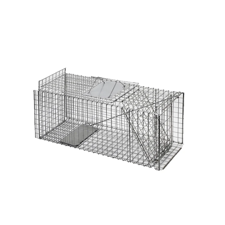 Steel Frame Collapsible Folding trap Cage For Cat Skunk Rabbit