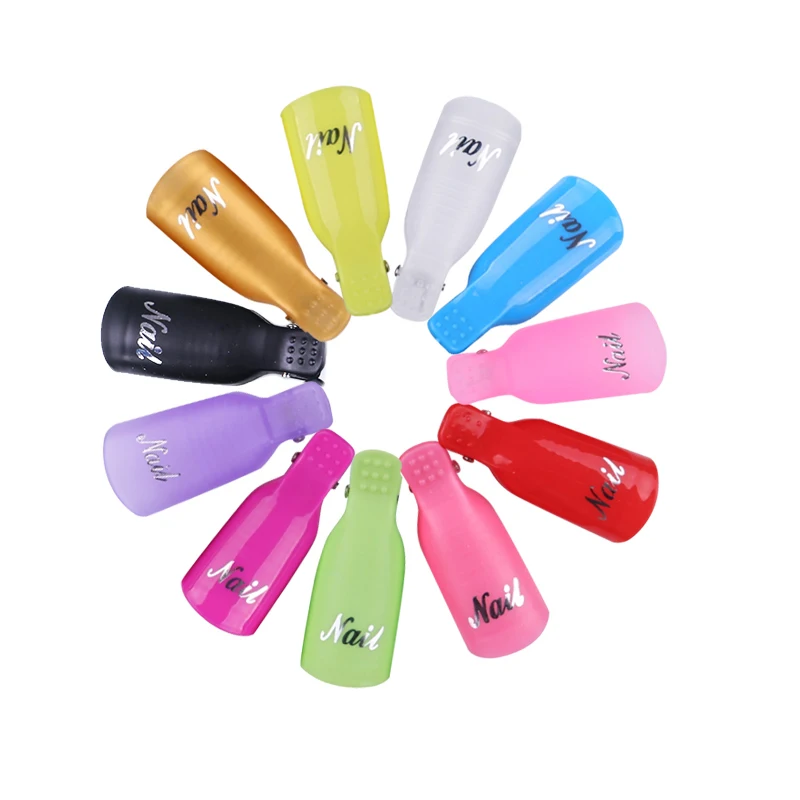 SZ082 Hot Seller Wearable TOE Nail Soaker Gel Polish Remover Clip 10pcs