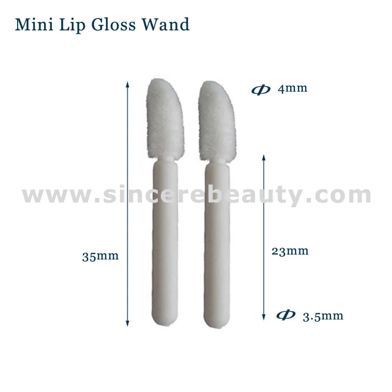 
Crystal Handle Disposable Lip Gloss Wand with Flocked Lint-free Applicator 