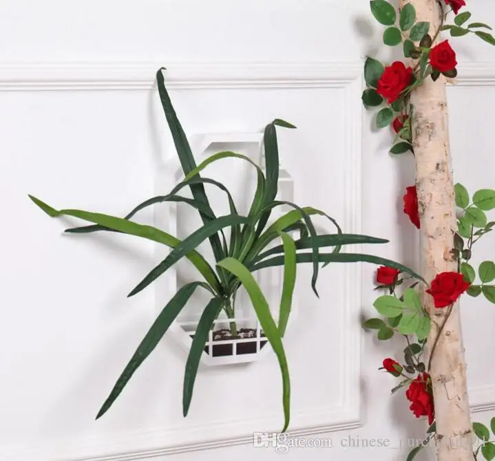 Artificial Gladiolus Leaf Green grass Long Artificial Grass Plants Latex real touch Silk flowers Leaves Home Wedding Office