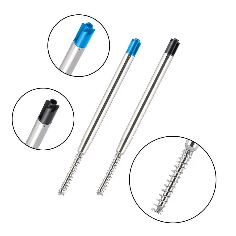 Шариковая ручка средней точки с голубыми чернилами, сменная шариковая ручка, сменные стержни-металлическая сменная ручка (синяя)